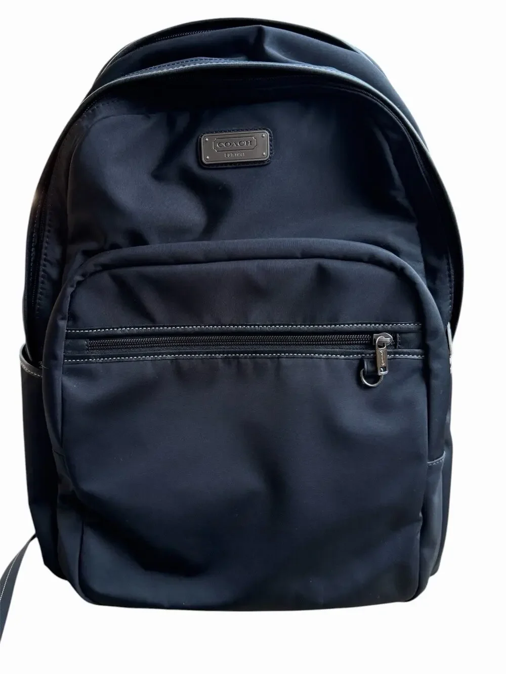 Coach Metropolitan F70699 Black Nylon Leather Laptop Backpack Travel Bag EUC